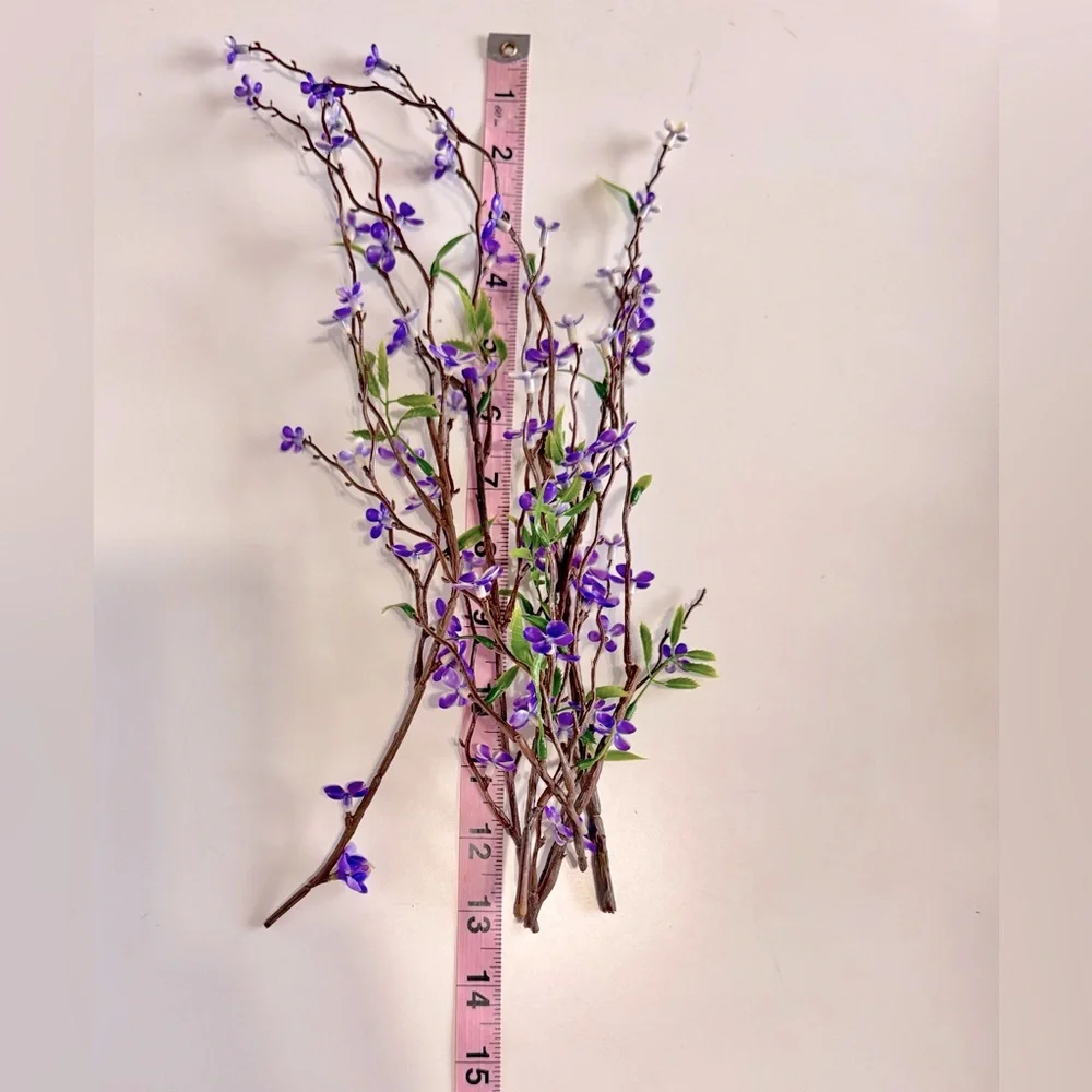 LIFELIKE Purple Willow Blossom Flower Picks Floral Home Decor Arrangement Wreath